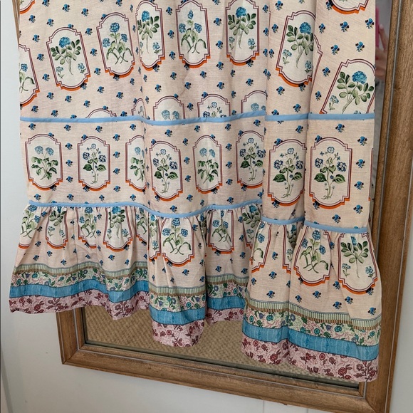 HUNTER BELL Peach Floral Maxi Dress with Blue Trim - Picture 5 of 7